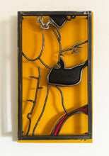 Load image into Gallery viewer, "Daddy's Milk" Relief Sculpture in Steel and Leather 2026