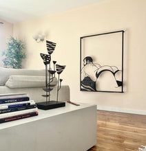 Load image into Gallery viewer, "Hungry?" 130x80cm Relief Sculpture in Steel and Leather