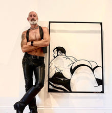 Load image into Gallery viewer, "Hungry?" 130x80cm Relief Sculpture in Steel and Leather