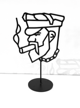 Load image into Gallery viewer, "Icons #2" Handmade Leatherman Steel Bust