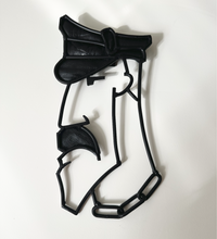 Load image into Gallery viewer, "Bruce" Handmade Steel and Vintage Leather Wall-hanging