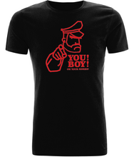 Load image into Gallery viewer, 'You! Boy!' Fitted T with Red Logo