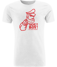 Load image into Gallery viewer, &#39;You! Boy!&#39; Fitted T with Red Logo
